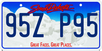 SD license plate 95ZP95