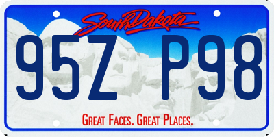 SD license plate 95ZP98