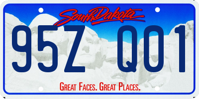 SD license plate 95ZQ01