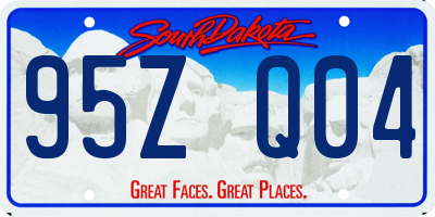 SD license plate 95ZQ04