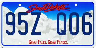 SD license plate 95ZQ06
