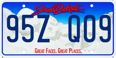SD license plate 95ZQ09