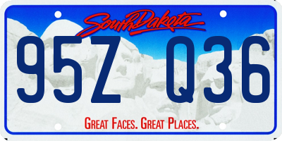 SD license plate 95ZQ36