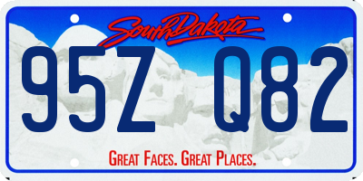 SD license plate 95ZQ82