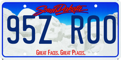SD license plate 95ZR00