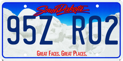 SD license plate 95ZR02