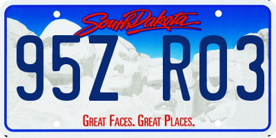SD license plate 95ZR03