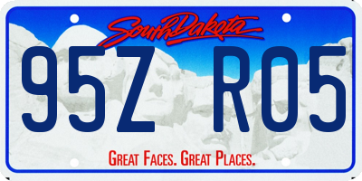 SD license plate 95ZR05