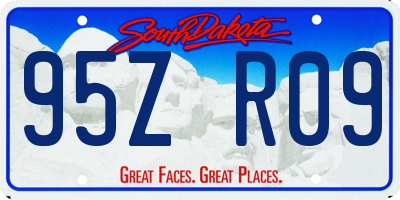 SD license plate 95ZR09
