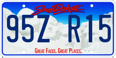 SD license plate 95ZR15