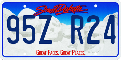 SD license plate 95ZR24