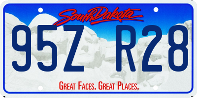 SD license plate 95ZR28