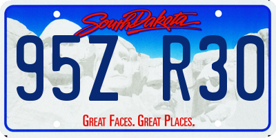 SD license plate 95ZR30