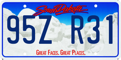 SD license plate 95ZR31