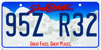 SD license plate 95ZR32