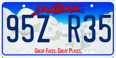SD license plate 95ZR35