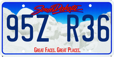 SD license plate 95ZR36