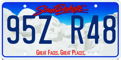 SD license plate 95ZR48