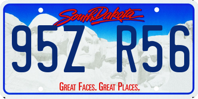 SD license plate 95ZR56