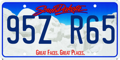SD license plate 95ZR65