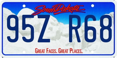 SD license plate 95ZR68
