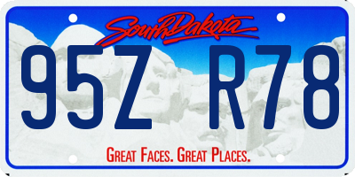 SD license plate 95ZR78