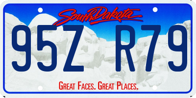 SD license plate 95ZR79