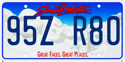 SD license plate 95ZR80