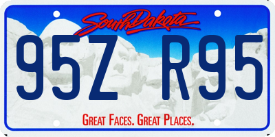 SD license plate 95ZR95