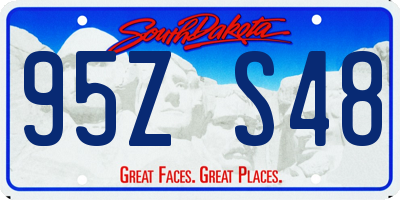 SD license plate 95ZS48