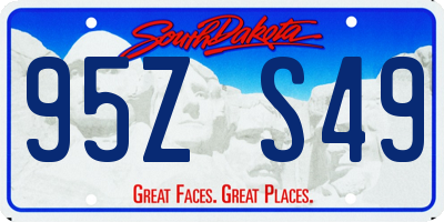 SD license plate 95ZS49