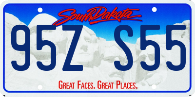 SD license plate 95ZS55