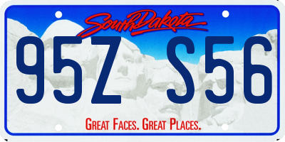 SD license plate 95ZS56
