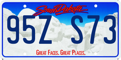 SD license plate 95ZS73