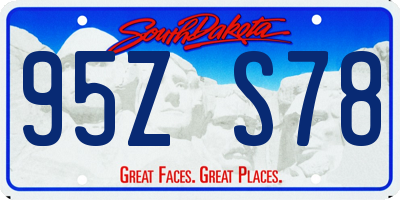 SD license plate 95ZS78