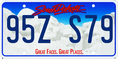 SD license plate 95ZS79