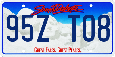 SD license plate 95ZT08