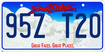 SD license plate 95ZT20