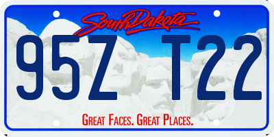 SD license plate 95ZT22
