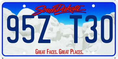 SD license plate 95ZT30
