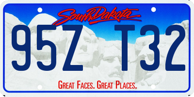 SD license plate 95ZT32