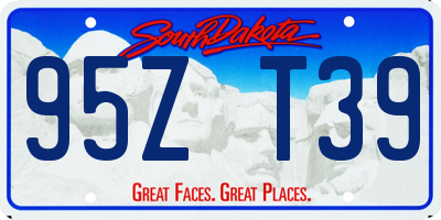 SD license plate 95ZT39