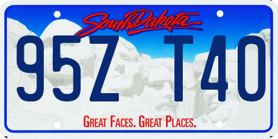 SD license plate 95ZT40