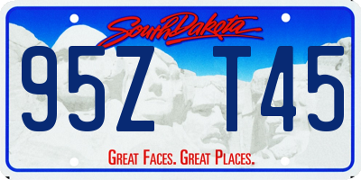 SD license plate 95ZT45