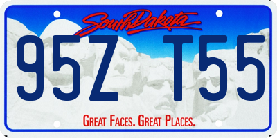 SD license plate 95ZT55