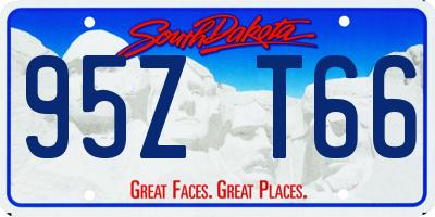 SD license plate 95ZT66