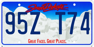 SD license plate 95ZT74
