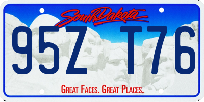 SD license plate 95ZT76