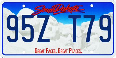 SD license plate 95ZT79
