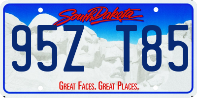 SD license plate 95ZT85
